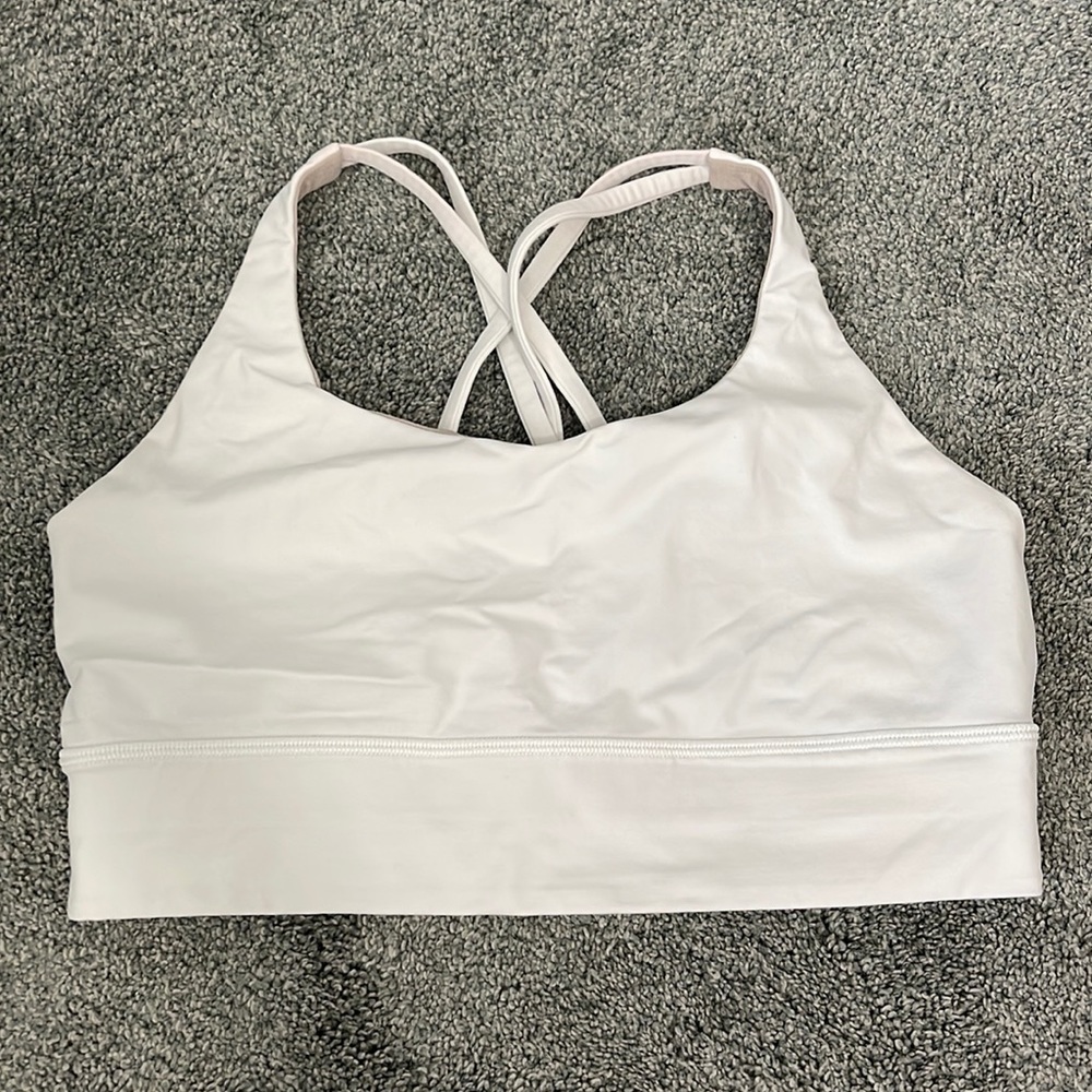 Lululemon white Energy Bra, medium support